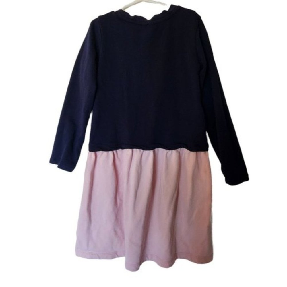 Hanna Andersson Bunny Sweatshirt Dress Applique Floral 130 8 Years Kids Girl - Picture 9 of 9